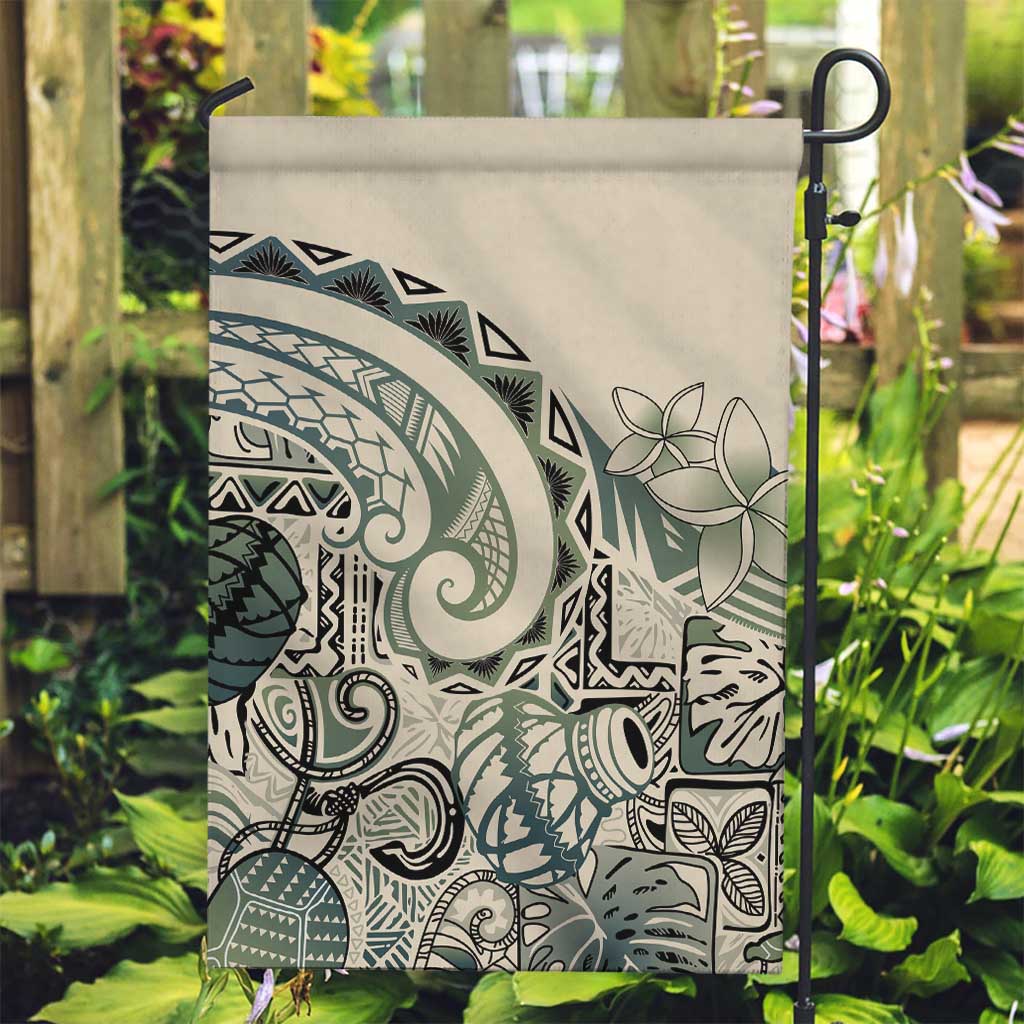 Aloha Hawaii Tapa Garden Flag Summer Green Hawaiian Ipu - Polynesian Pride