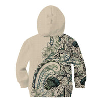 Aloha Hawaii Tapa Kid Hoodie Summer Green Hawaiian Ipu - Polynesian Pride