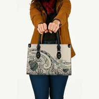 Aloha Hawaii Tapa Leather Bag Summer Green Hawaiian Ipu - Polynesian Pride