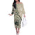 Aloha Hawaii Tapa Off The Shoulder Long Sleeve Dress Summer Green Hawaiian Ipu - Polynesian Pride