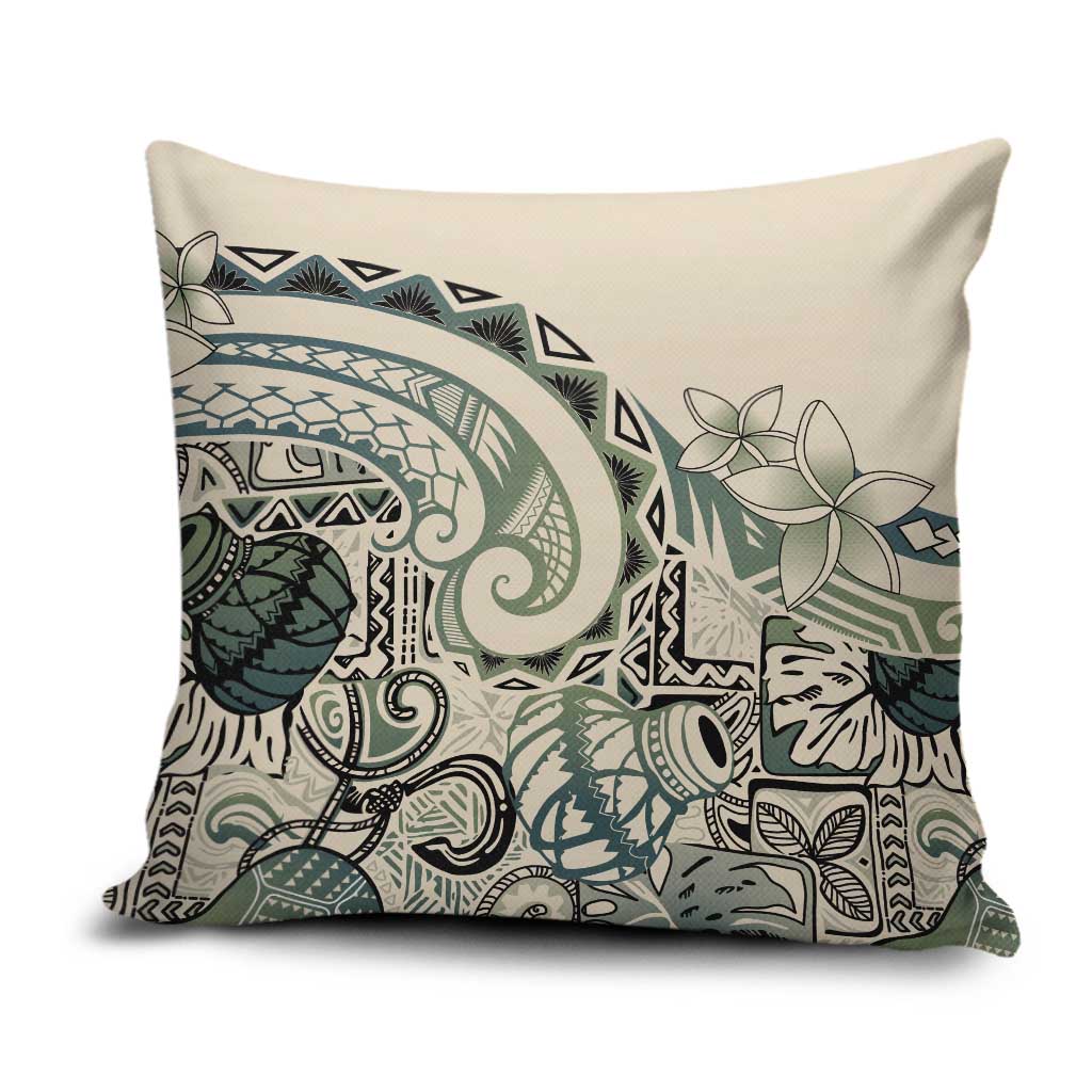 Aloha Hawaii Tapa Pillow Cover Summer Green Hawaiian Ipu - Polynesian Pride