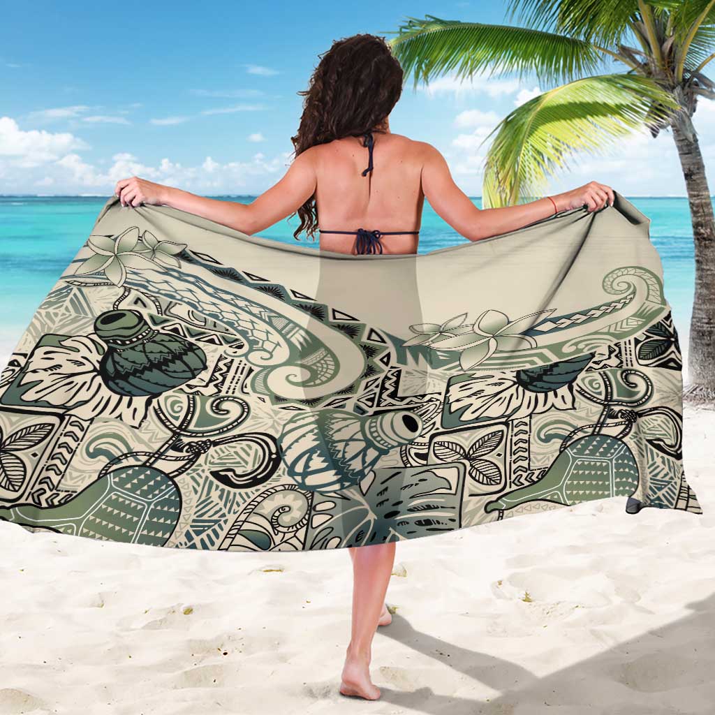 Aloha Hawaii Tapa Sarong Summer Green Hawaiian Ipu - Polynesian Pride