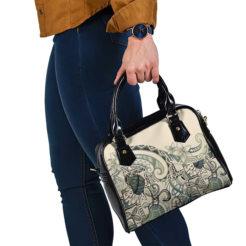 Aloha Hawaii Tapa Shoulder Handbag Summer Green Hawaiian Ipu - Polynesian Pride