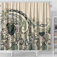 Aloha Hawaii Tapa Shower Curtain Summer Green Hawaiian Ipu - Polynesian Pride