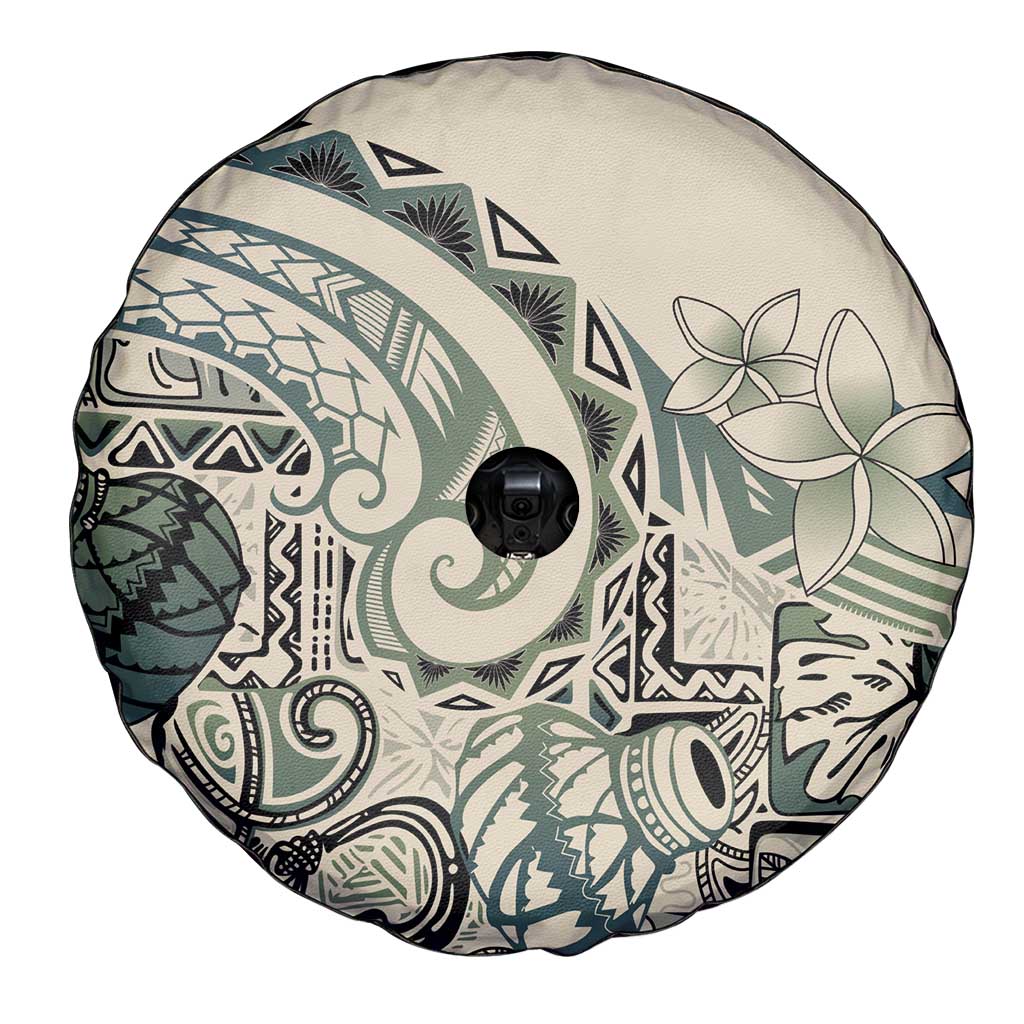 Aloha Hawaii Tapa Spare Tire Cover Summer Green Hawaiian Ipu - Polynesian Pride