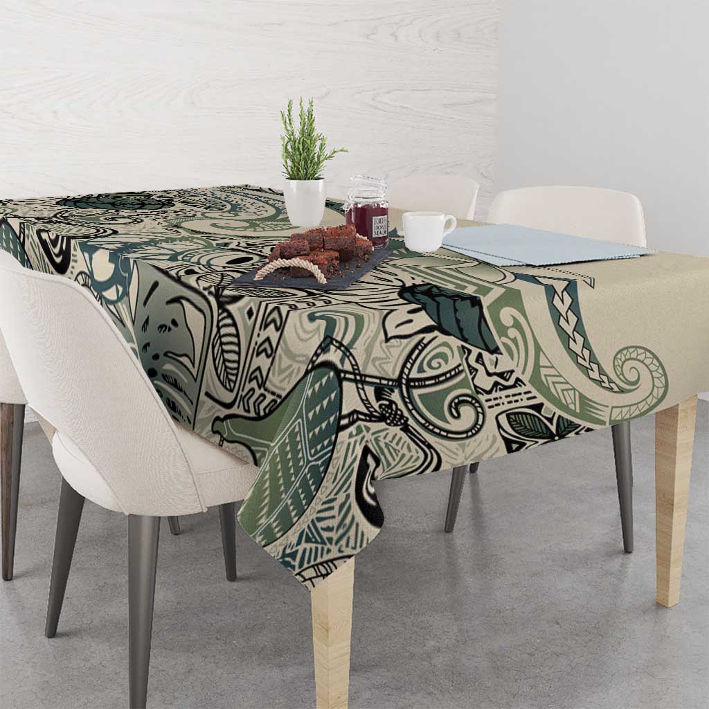 Aloha Hawaii Tapa Tablecloth Summer Green Hawaiian Ipu - Polynesian Pride
