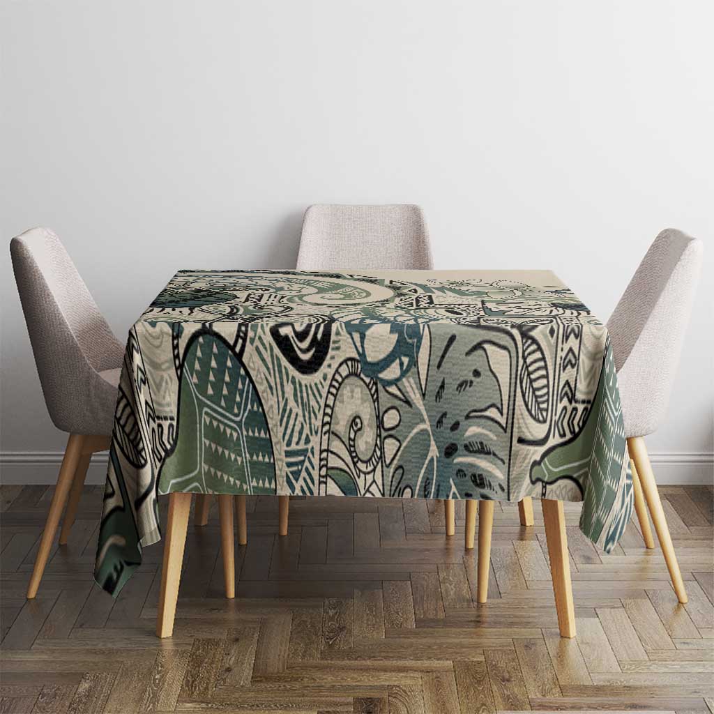Aloha Hawaii Tapa Tablecloth Summer Green Hawaiian Ipu - Polynesian Pride