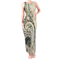 Aloha Hawaii Tapa Tank Maxi Dress Summer Green Hawaiian Ipu - Polynesian Pride