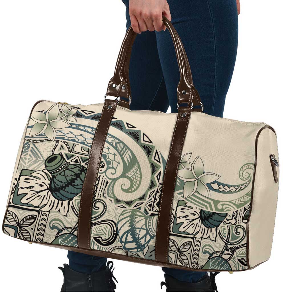 Aloha Hawaii Tapa Travel Bag Summer Green Hawaiian Ipu - Polynesian Pride