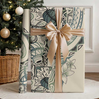 Aloha Hawaii Tapa Wrapping Paper Summer Green Hawaiian Ipu