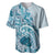 Aloha Hawaii Tapa Baseball Jersey Cool Turquoise Hawaiian Ipu - Polynesian Pride