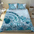 Aloha Hawaii Tapa Bedding Set Cool Turquoise Hawaiian Ipu - Polynesian Pride