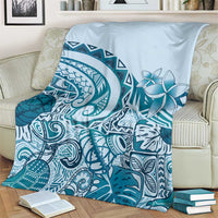 Aloha Hawaii Tapa Blanket Cool Turquoise Hawaiian Ipu - Polynesian Pride