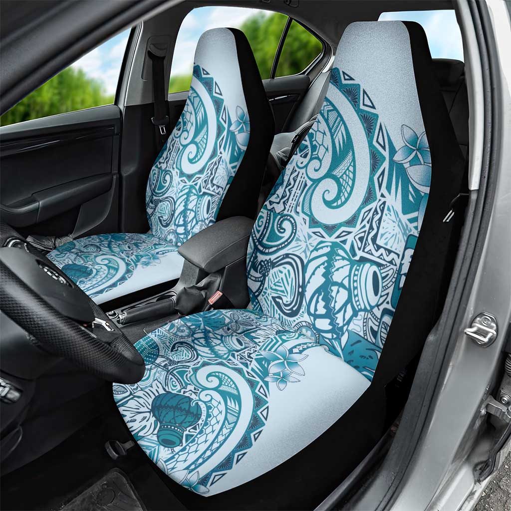 Aloha Hawaii Tapa Car Seat Cover Cool Turquoise Hawaiian Ipu - Polynesian Pride
