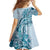 Aloha Hawaii Tapa Family Matching Tank Maxi Dress and Hawaiian Shirt Cool Turquoise Hawaiian Ipu - Polynesian Pride