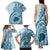 Aloha Hawaii Tapa Family Matching Tank Maxi Dress and Hawaiian Shirt Cool Turquoise Hawaiian Ipu - Polynesian Pride