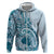 Aloha Hawaii Tapa Hoodie Cool Turquoise Hawaiian Ipu - Polynesian Pride