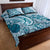 Aloha Hawaii Tapa Quilt Bed Set Cool Turquoise Hawaiian Ipu - Polynesian Pride