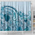 Aloha Hawaii Tapa Shower Curtain Cool Turquoise Hawaiian Ipu - Polynesian Pride