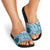 Aloha Hawaii Tapa Slide Sandals Cool Turquoise Hawaiian Ipu - Polynesian Pride