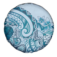 Aloha Hawaii Tapa Spare Tire Cover Cool Turquoise Hawaiian Ipu - Polynesian Pride
