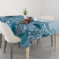 Aloha Hawaii Tapa Tablecloth Cool Turquoise Hawaiian Ipu - Polynesian Pride