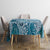 Aloha Hawaii Tapa Tablecloth Cool Turquoise Hawaiian Ipu - Polynesian Pride