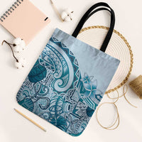 Aloha Hawaii Tapa Tote Bag Cool Turquoise Hawaiian Ipu - Polynesian Pride