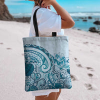 Aloha Hawaii Tapa Tote Bag Cool Turquoise Hawaiian Ipu - Polynesian Pride