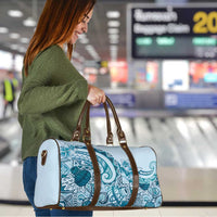 Aloha Hawaii Tapa Travel Bag Cool Turquoise Hawaiian Ipu - Polynesian Pride