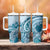Aloha Hawaii Tapa Tumbler With Handle Cool Turquoise Hawaiian Ipu - Polynesian Pride