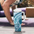 Aloha Hawaii Tapa Tumbler With Handle Cool Turquoise Hawaiian Ipu - Polynesian Pride