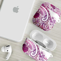 Aloha Hawaii Tapa AirPods Case Vibrant Fuchsia Hawaiian Ipu - Polynesian Pride