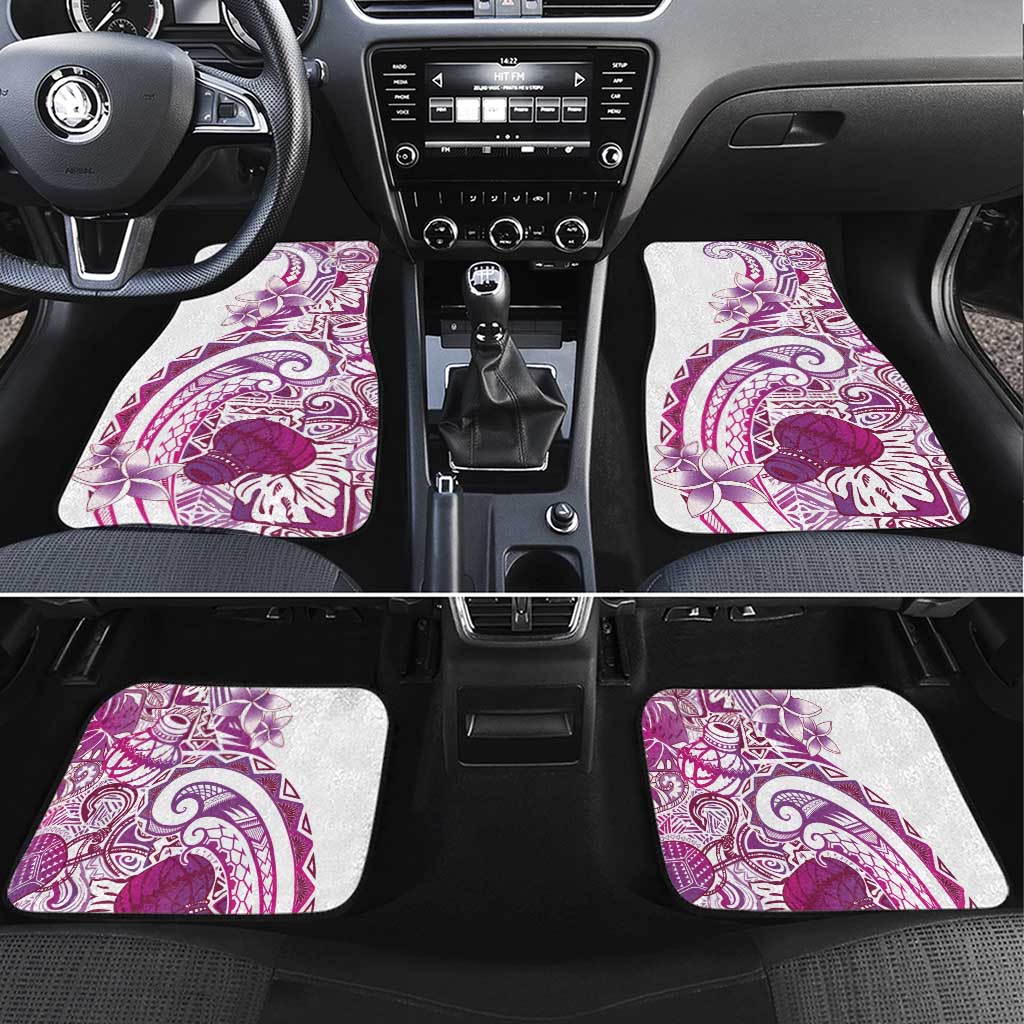 Aloha Hawaii Tapa Car Mats Vibrant Fuchsia Hawaiian Ipu - Polynesian Pride