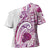 Aloha Hawaii Tapa Cross Shoulder Shirt Vibrant Fuchsia Hawaiian Ipu - Polynesian Pride