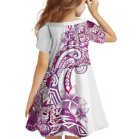 Aloha Hawaii Tapa Family Matching Off The Shoulder Long Sleeve Dress and Hawaiian Shirt Vibrant Fuchsia Hawaiian Ipu LT7 - Polynesian Pride