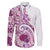 Aloha Hawaii Tapa Family Matching Tank Maxi Dress and Hawaiian Shirt Vibrant Fuchsia Hawaiian Ipu - Polynesian Pride