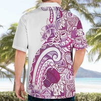 Aloha Hawaii Tapa Hawaiian Shirt Vibrant Fuchsia Hawaiian Ipu - Polynesian Pride