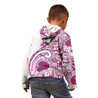 Aloha Hawaii Tapa Kid Hoodie Vibrant Fuchsia Hawaiian Ipu - Polynesian Pride