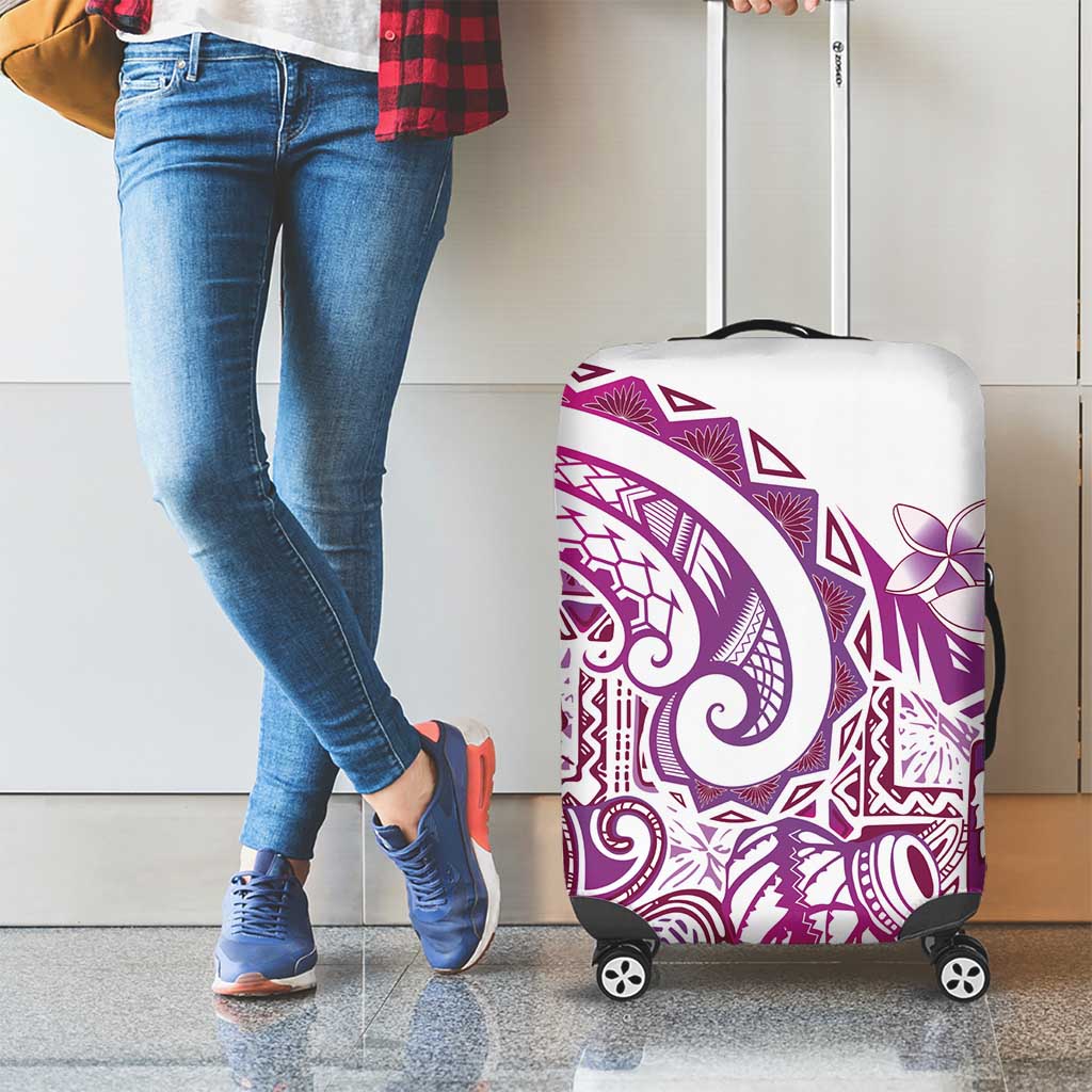 Aloha Hawaii Tapa Luggage Cover Vibrant Fuchsia Hawaiian Ipu - Polynesian Pride