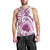 Aloha Hawaii Tapa Men Tank Top Vibrant Fuchsia Hawaiian Ipu - Polynesian Pride
