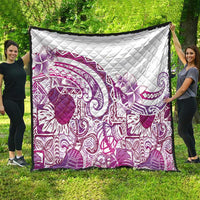 Aloha Hawaii Tapa Quilt Vibrant Fuchsia Hawaiian Ipu - Polynesian Pride