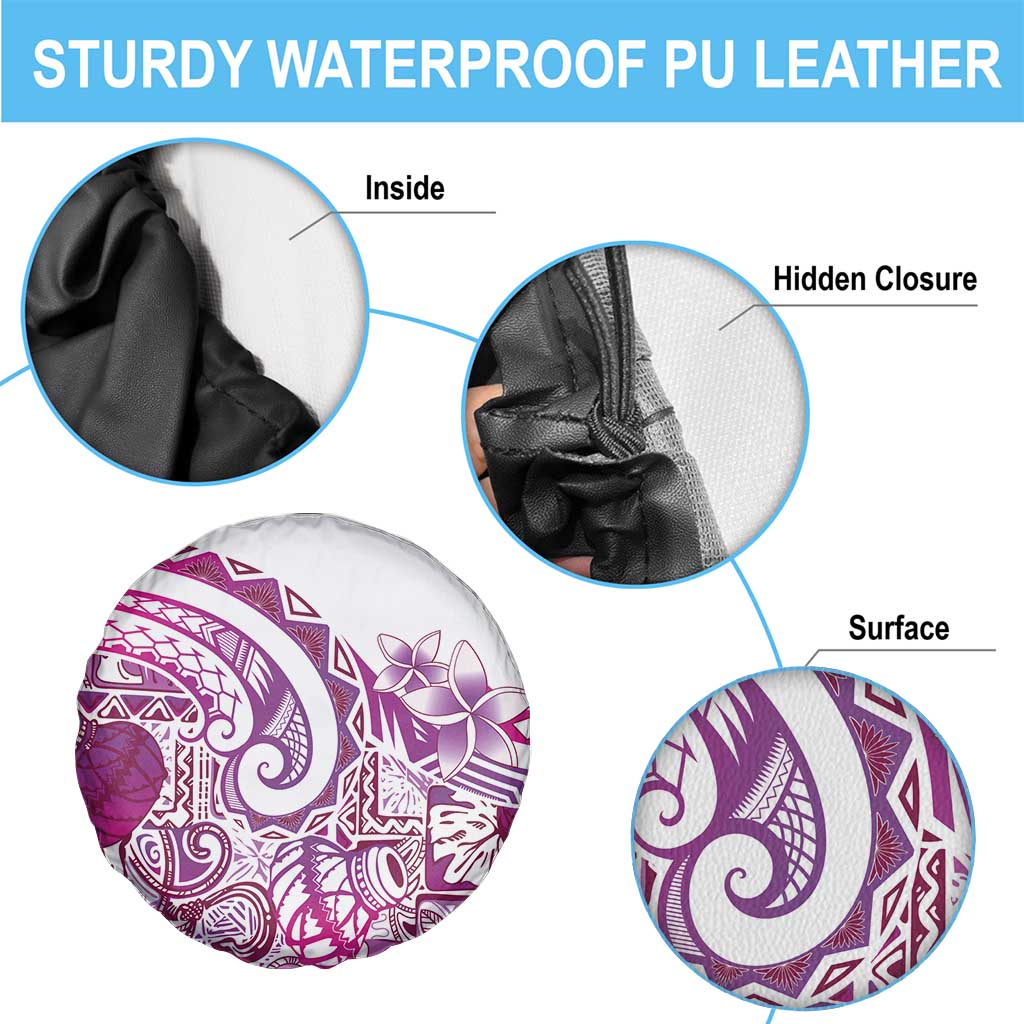 Aloha Hawaii Tapa Spare Tire Cover Vibrant Fuchsia Hawaiian Ipu - Polynesian Pride