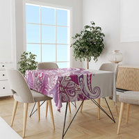 Aloha Hawaii Tapa Tablecloth Vibrant Fuchsia Hawaiian Ipu - Polynesian Pride