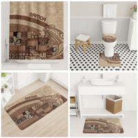 Samoa Mamanu Siapo Mocha Bathroom Set Tatau Malie