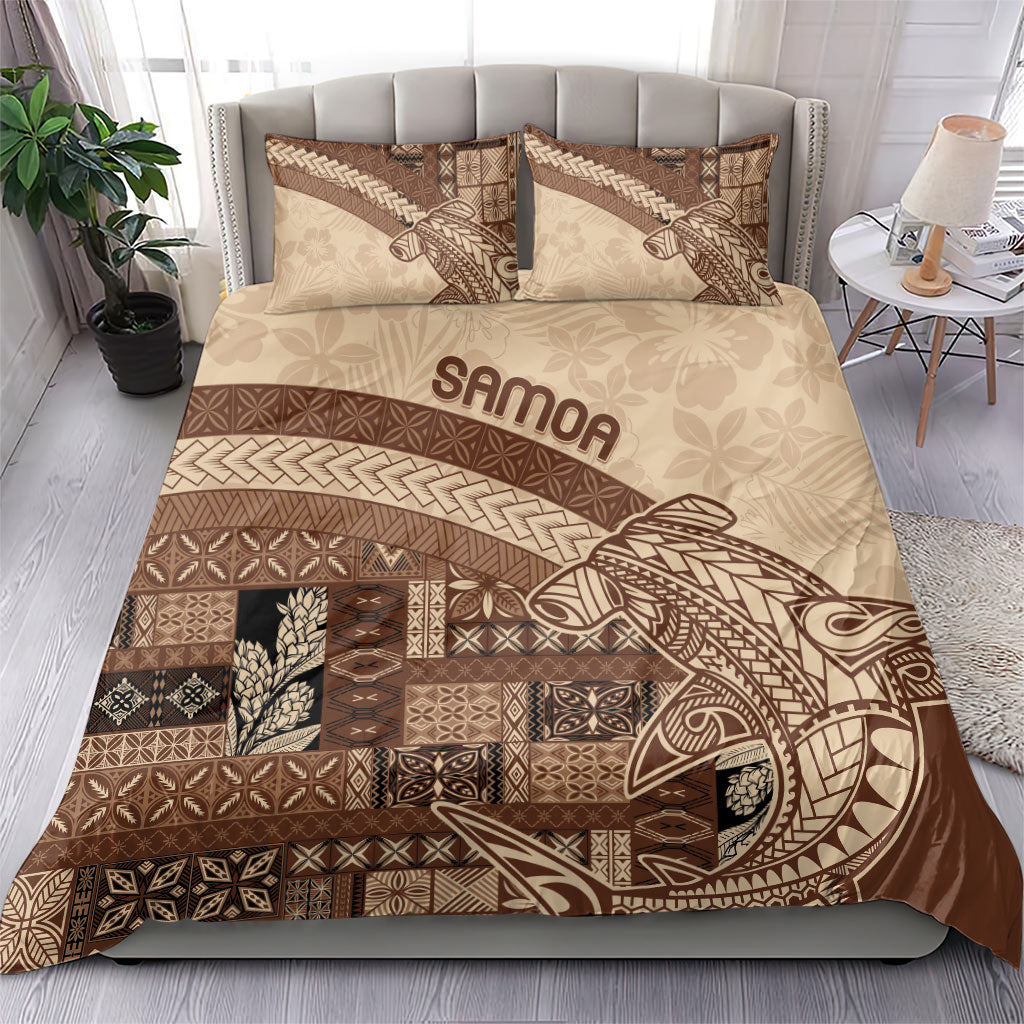 Samoa Mamanu Siapo Mocha Bedding Set Tatau Malie
