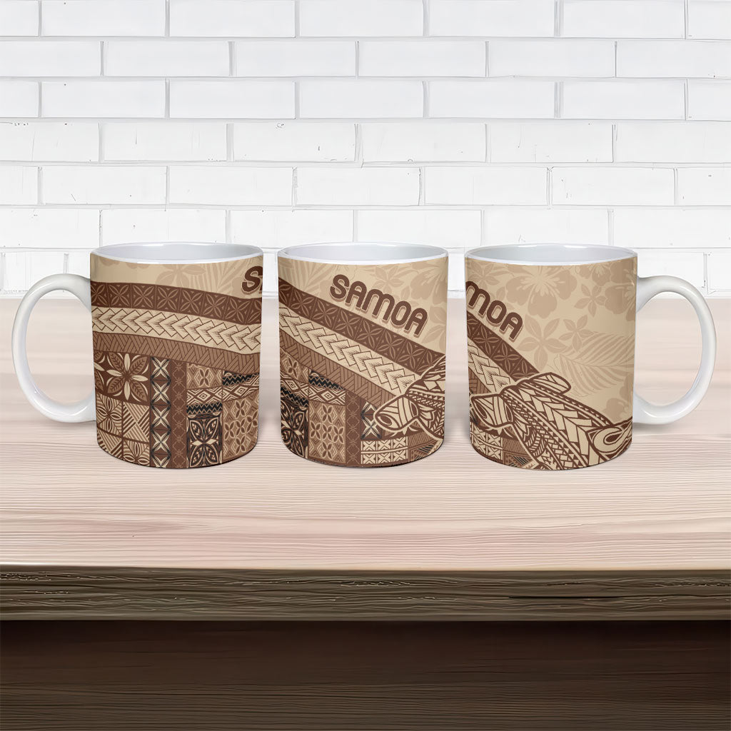 Samoa Mamanu Siapo Mocha Ceramic Mug Tatau Malie