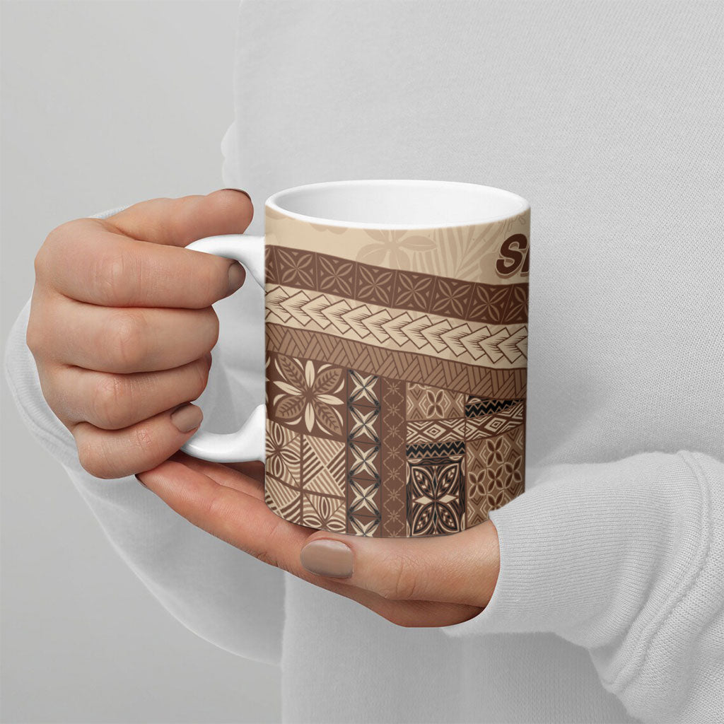 Samoa Mamanu Siapo Mocha Ceramic Mug Tatau Malie