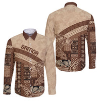Samoa Mamanu Siapo Mocha Family Matching Summer Maxi Dress and Hawaiian Shirt Tatau Malie