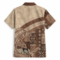 Samoa Mamanu Siapo Mocha Hawaiian Shirt Tatau Malie